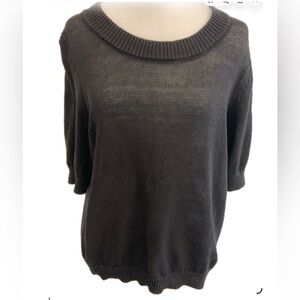 PART TWO Elegant Deep Black Women's Light Crew Neck Sweater